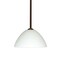 Besa Lighting Tessa Stem Pendant, White, Bronze Finish, 1x9W LED 1TT-420107-LED-BR - alternate 1
